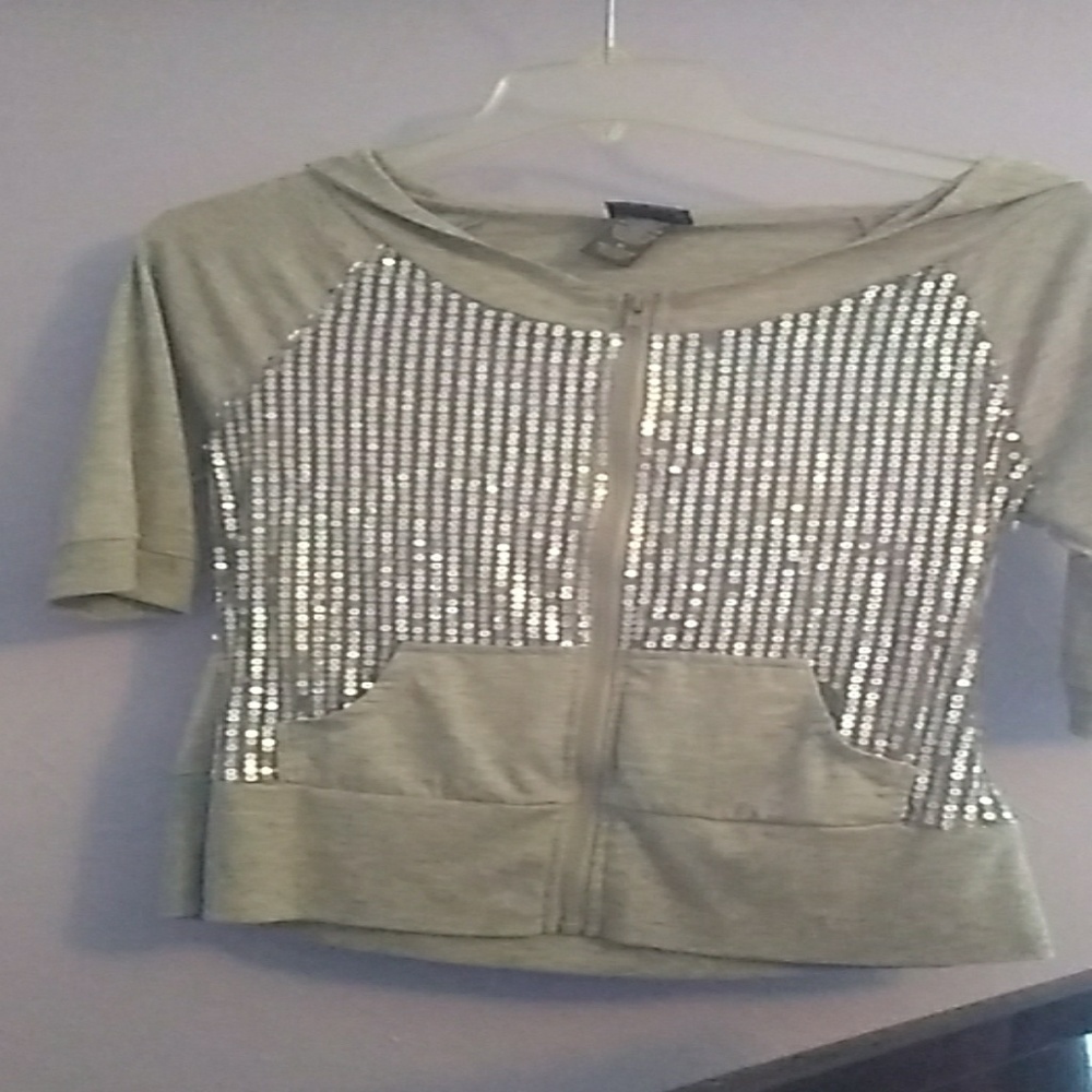 Silver sequined jacket